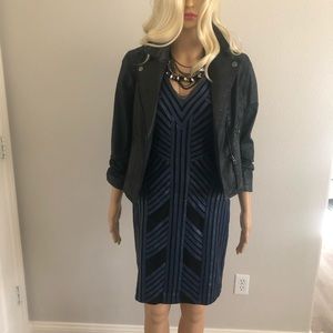 Aidan Mattox Faux Leather Dress SZ 2